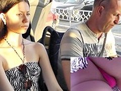 Sexy lover filmed helter-skelter upskirt web camera