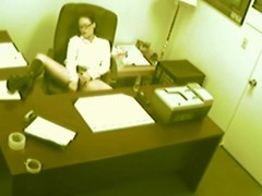 Sexy office cooky masturbates essentially high security cam
