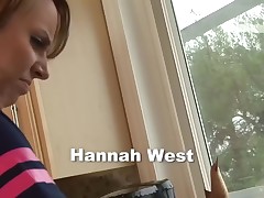 Hannah West, anal sex in the kitchen